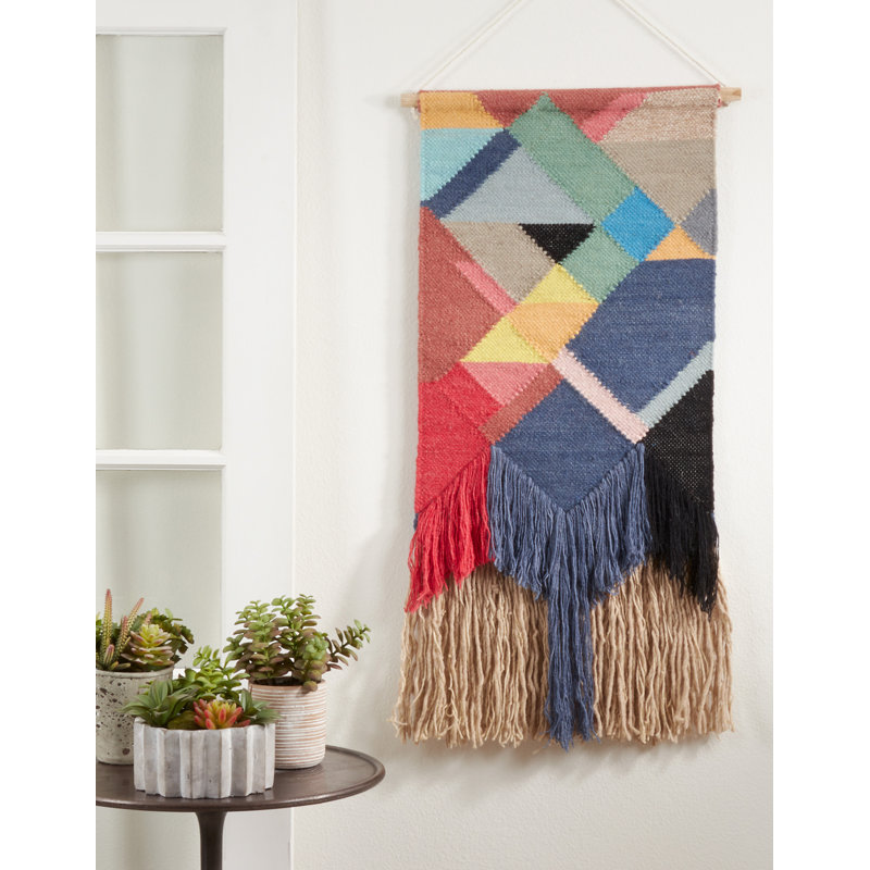 Saro Wool Wall Hanging with Hanging Accessories Included & Reviews